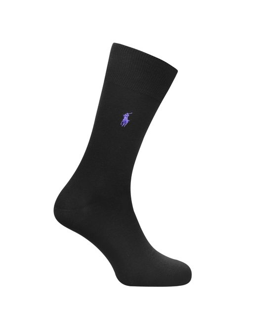 Polo Ralph Lauren Black Solid Color Socks for men