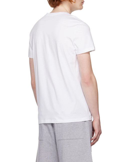 Balmain White Logo-Print Detail T-Shirt for men