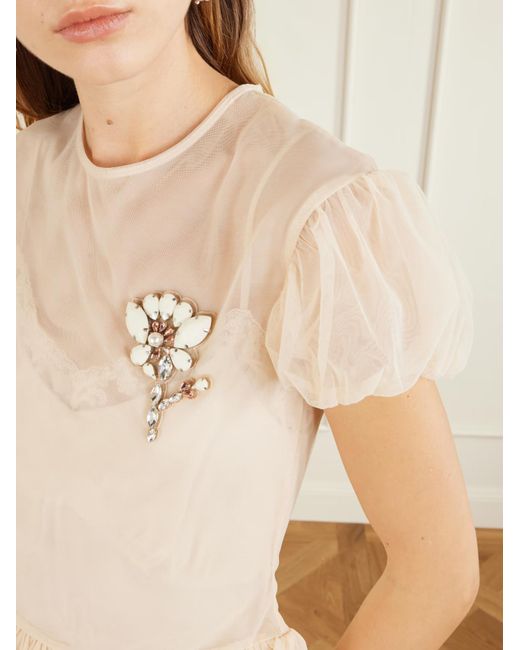 Simone Rocha White Top With Ruffles