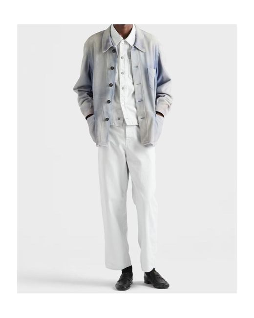 Prada Gray Suede Caban Jacket for men