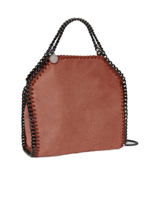 Stella McCartney Brown Chain-Trim Top Handle Bag