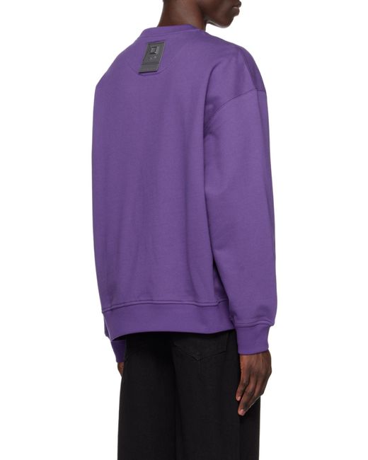 Wooyoungmi Purple Round Collar Long Sleeve Sweater for men