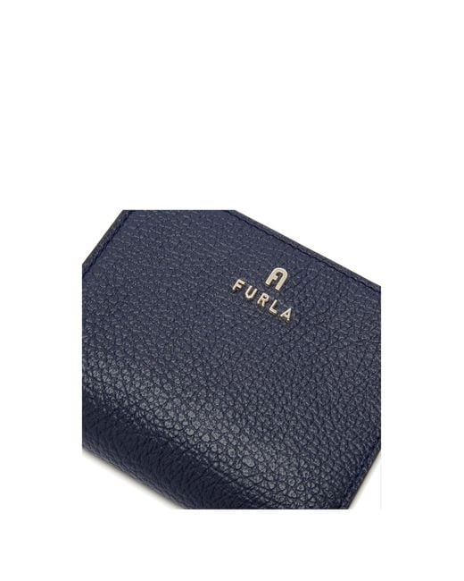Furla Blue Double-Fold Wallet