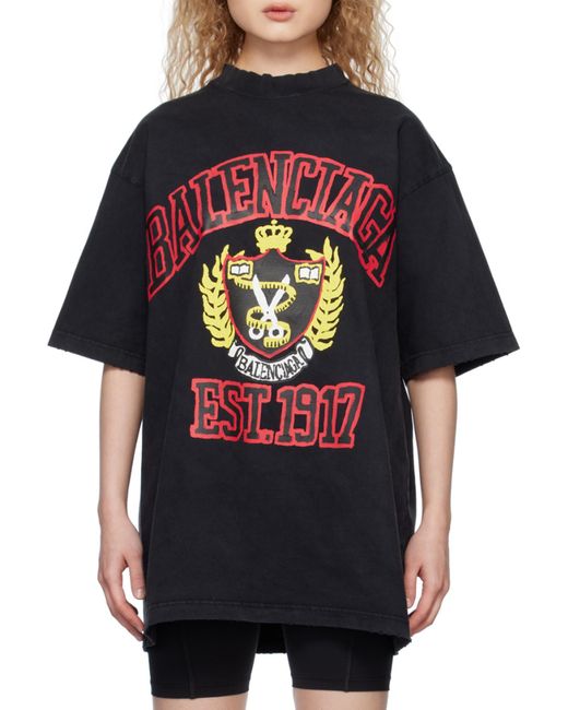 Balenciaga Blue Item O-Neck Short-Sleeved T-Shirt
