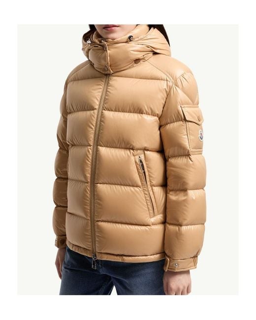 Moncler Natural Maire Hooded Short Down Jacket