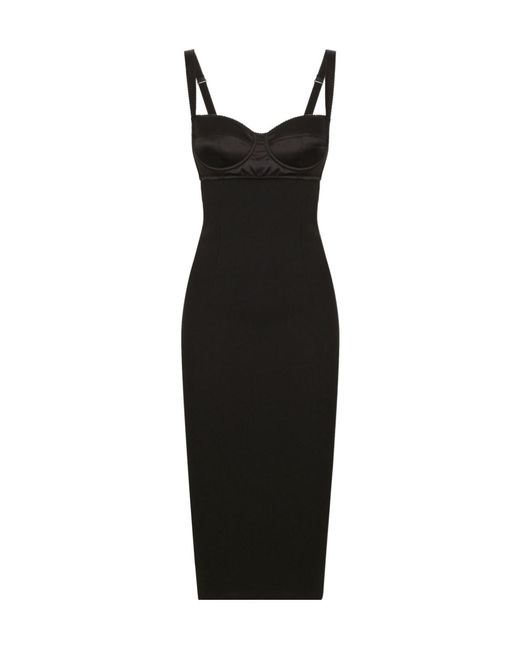 Dolce & Gabbana Black Midi Pencil Dress