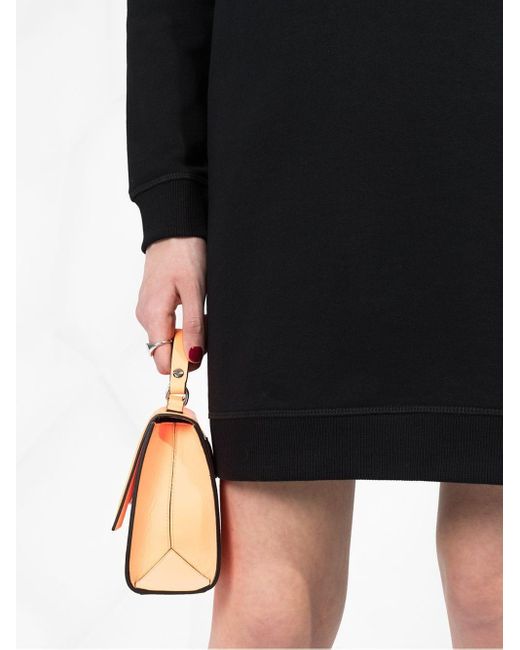 KENZO Black Logo Embroidered Mini Dress
