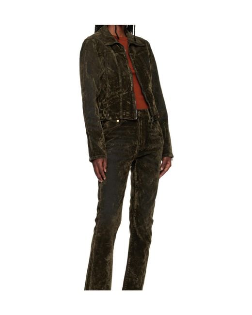 Re/done Multicolor Slim Zip Denim Jacket