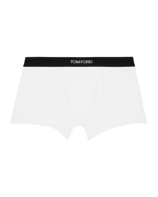Tom Ford White Boxer Logo Underwear for men