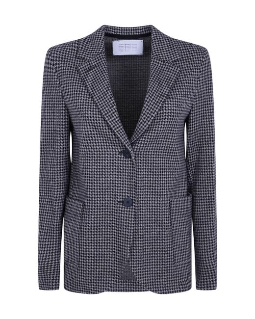 Harris Wharf London Blue Buttoned Blazer