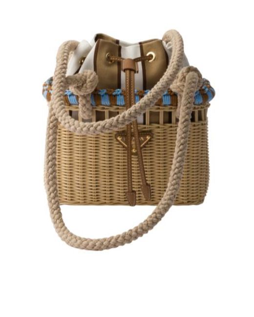 Prada Metallic Wicker Mini-Bag