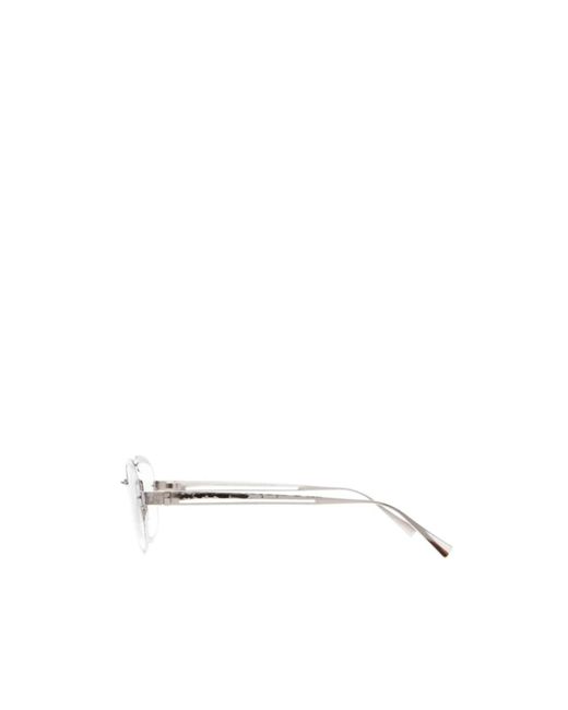 Kuboraum White H02 Geometric-Frame Glasses for men