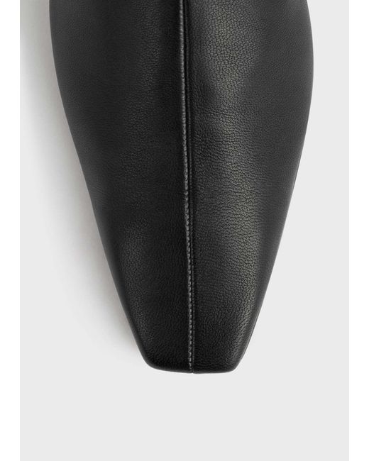 Totême  Black Zipped Leather Boots