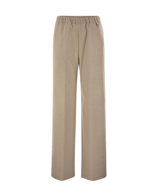 Herno Natural Elastic Waist Resort Trousers