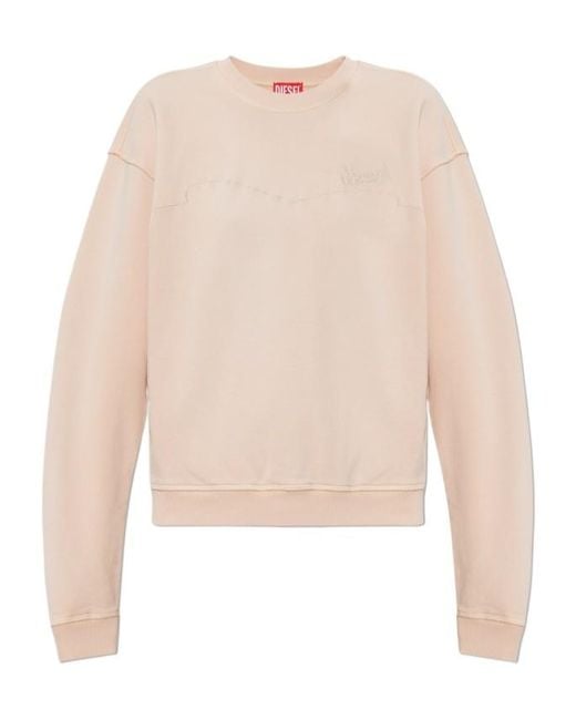 DIESEL Natural F Crew Logo Sweatshirt