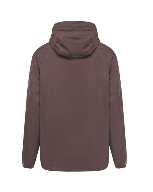 Herno Purple Laminar Hooded Zip-Up Coat for men