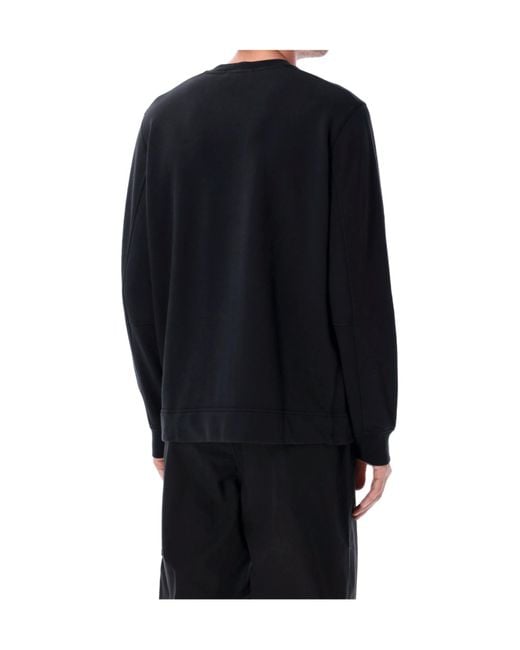 Stone Island Blue Logo Patch Crewneck Sweatshirt for men