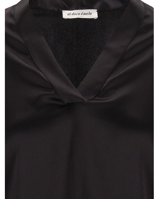 Al Duca D'aosta Black Long-Sleeve V-Neck Top