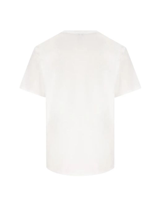 Loewe White Logo Detailed Short Sleeved T-Shirt for men