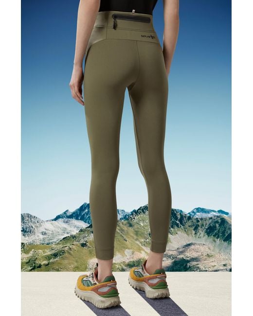 Moncler Green Jersey Leggings