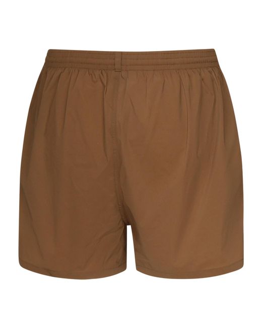 DSquared² Natural Side Logo Tape Drawstring Swim Shorts for men