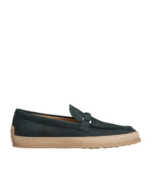 Tod's Blue Suede Loafers for men