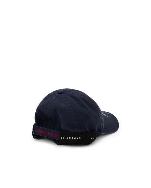 Martine Rose Blue Logo Embroidered Baseball Cap for men