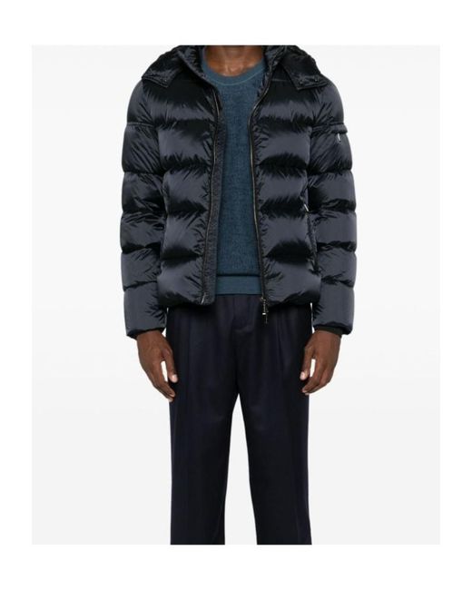 Moorer Black Hooded Cotton Jacket for men