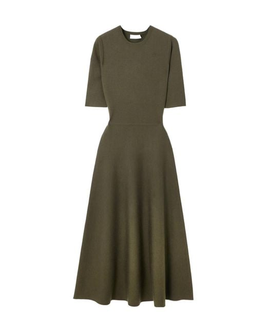 Gabriela Hearst Green Round Neck Dress