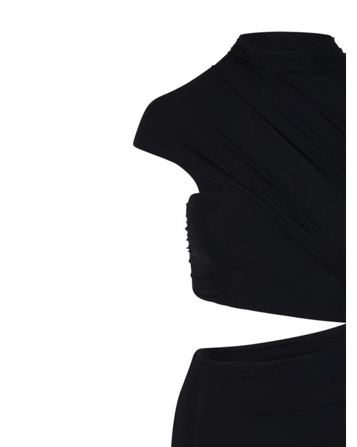 Amazuìn Black Musia Midi Dress