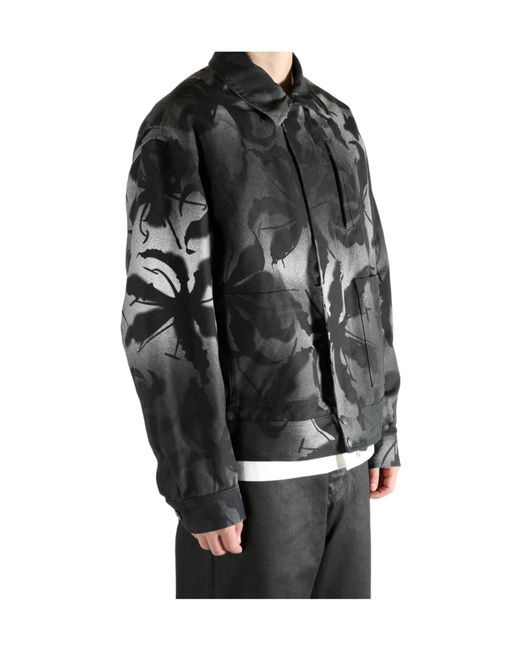 Dries Van Noten Black Veperny Patterned Jacket for men