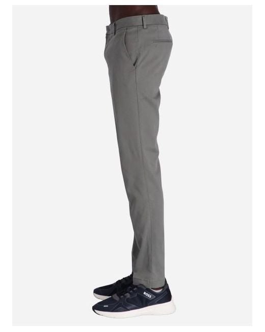 Boss Gray Straight Casual Pants for men