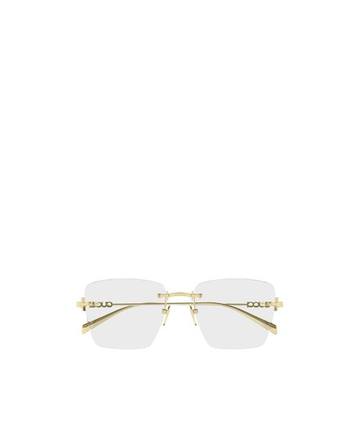 Gucci White Eyewear Rectangular Frame Glasses