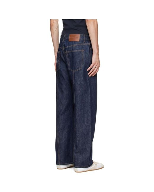 Helmut Lang Blue Belt Loop Jeans for men