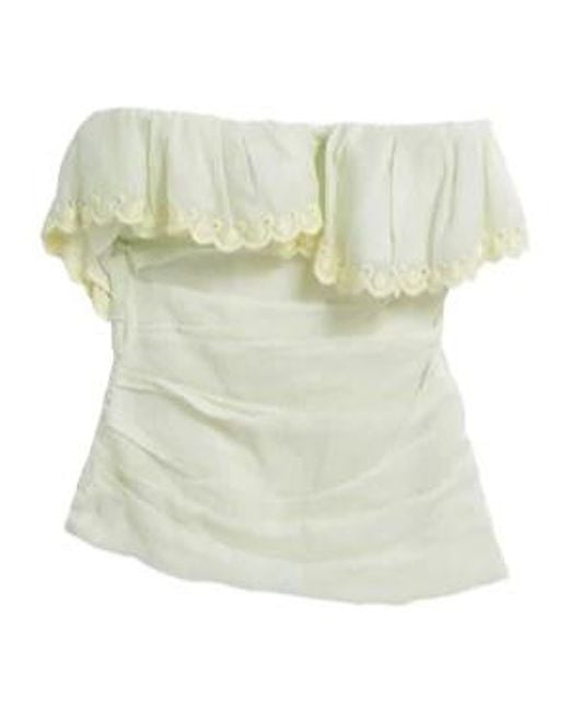 Isabel Marant Green Solid Sleeveless Ruched Top