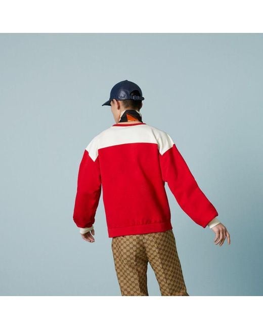 Gucci Red Interlocking G Jersey Sweatshirt for men