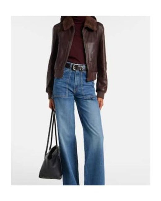 Nili Lotan Brown Zippered Leather Jacket