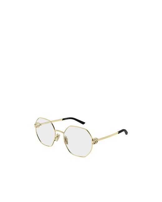 Gucci White Eyewear Geometric Frame Glasses