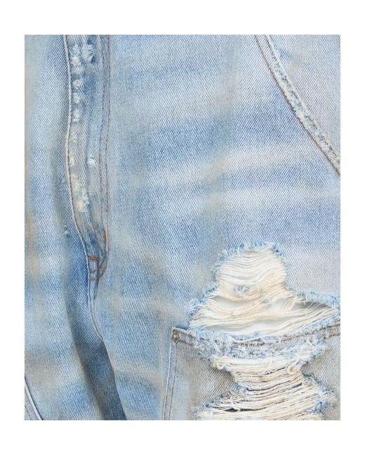 MM6 by Maison Margiela Blue Distressed Jeans