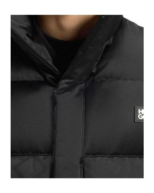 Boss Black Balto Logo-Patch Puffer Jacket for men