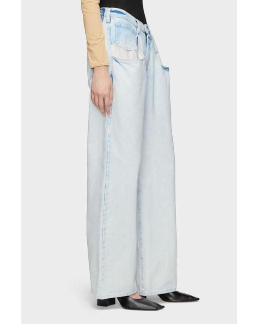Maison Margiela Blue Bleached Straight-Leg Jeans