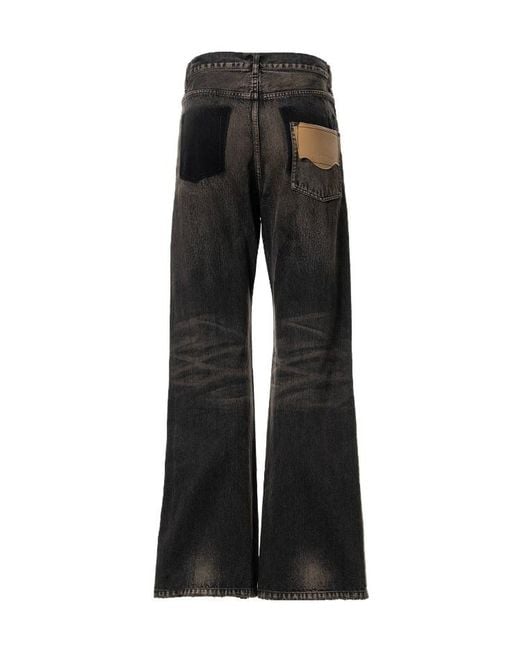 Maison Mihara Yasuhiro Black Flared Denim Pants for men