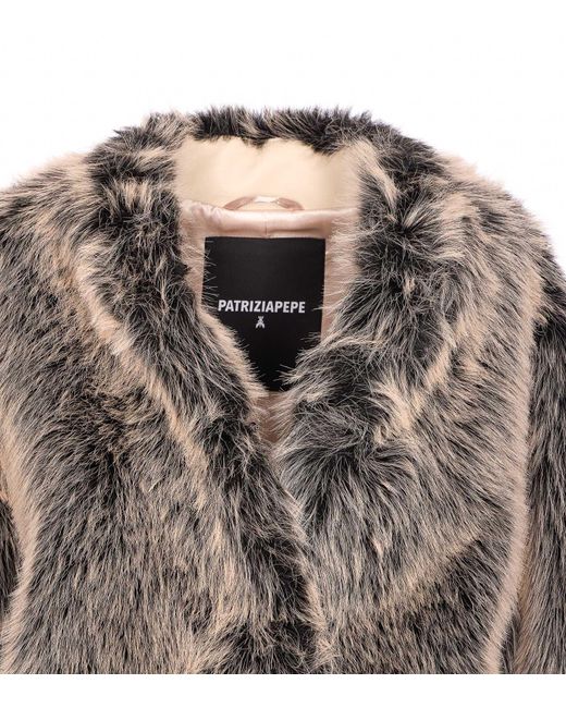 Patrizia Pepe Brown Soft Fluffy Jacket