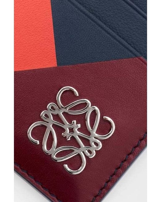 Loewe Red Anagram Plain Cardholder
