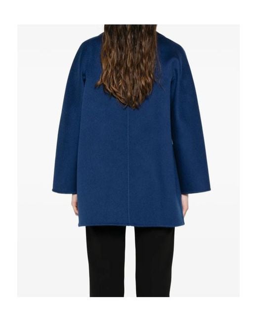 Max Mara Blue Long-Sleeved Coat
