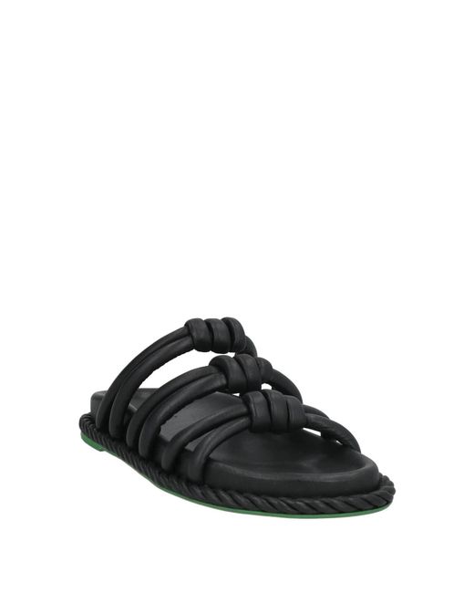 Farm Rio Black Minimalist Leather Sandals