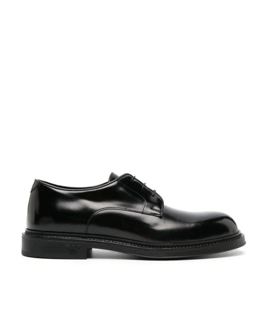Emporio Armani Black Lace-up Shoes for men