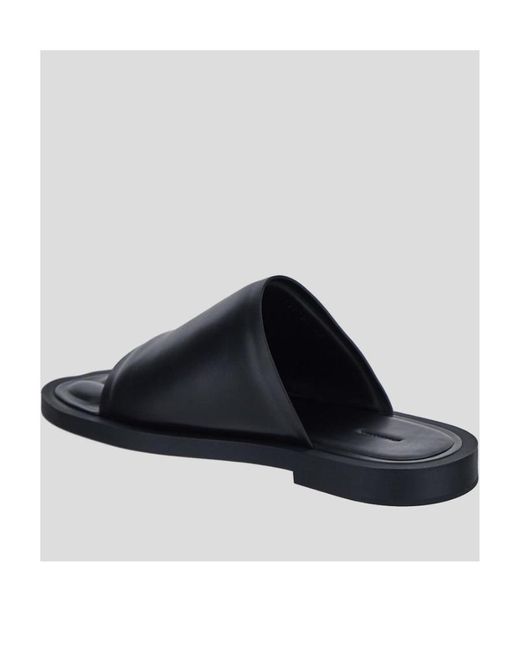 Balenciaga Black Logo Flip-Flops for men