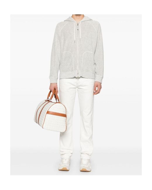 Tom Ford White Logo Patch Ripped-Detailed Jeans for men