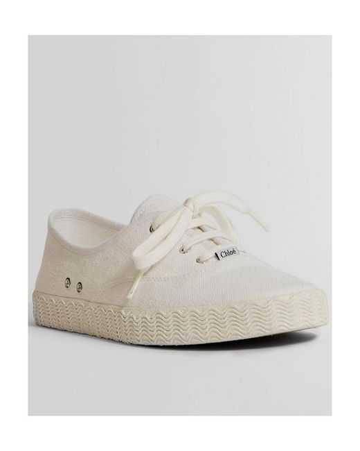 Chloé White Robyn Lace-Up Sneakers